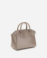 Borsa a Mano Antigona piccola in pelle Box - GRIGIO | Base Blu