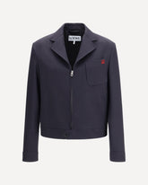 Mid-weight wool cavalry Jacket - BLUE | Base Blu
