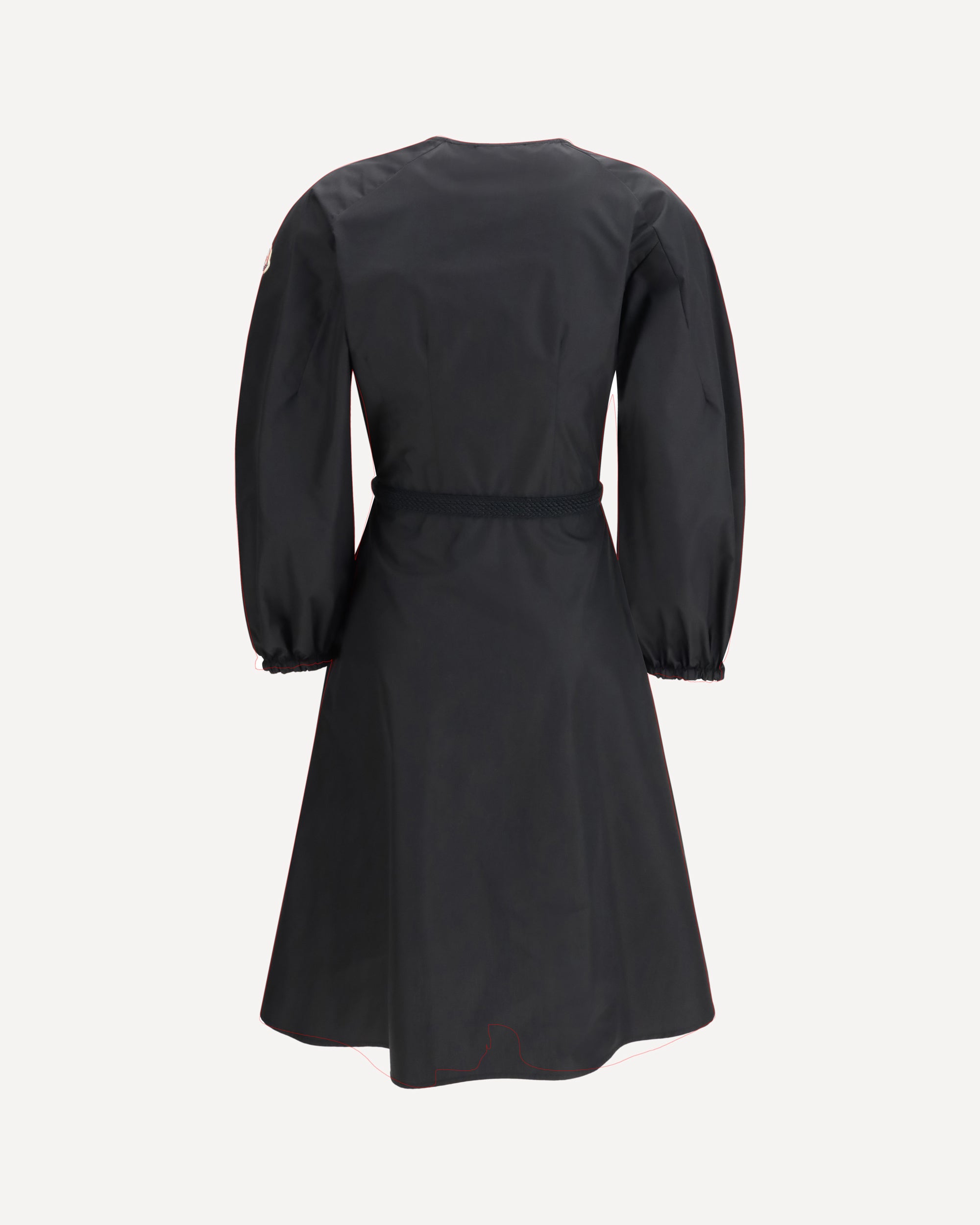 MONCLER Technical poplin Dress with crewneck BLACK | Base Blu