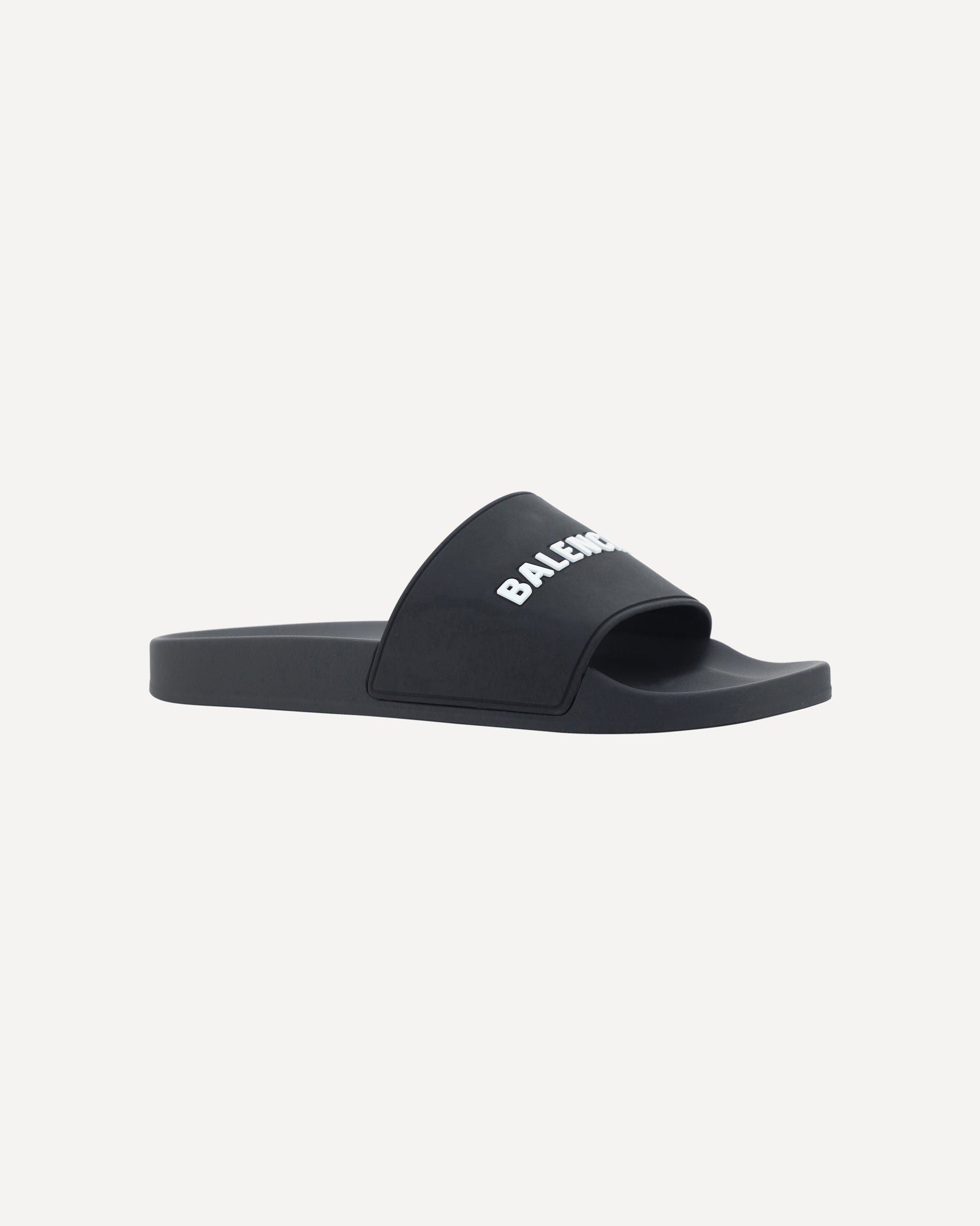 BALENCIAGA Rubber Pool Sandals BLACK | Base Blu