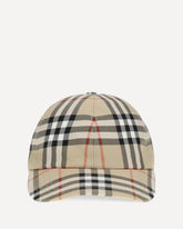 Check cotton Baseball Cap - BEIGE | Base Blu