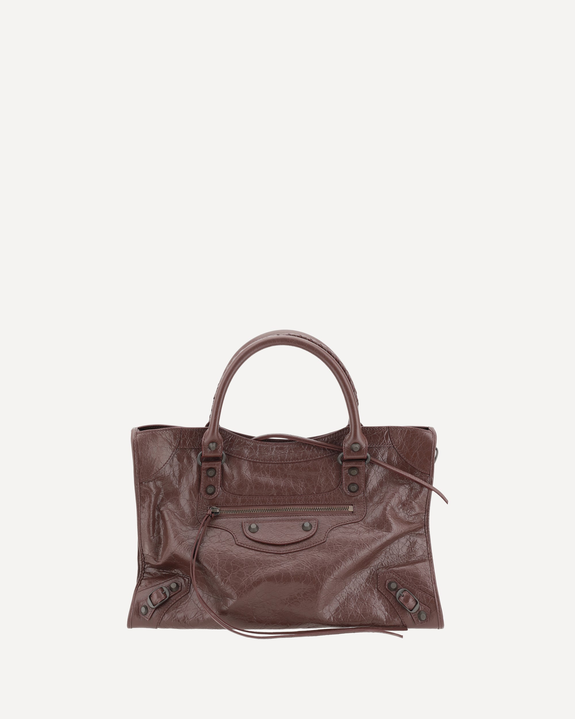 BALENCIAGA Le City medium Shoulder Bag BROWN | Base Blu