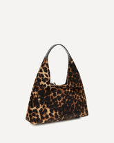 Small Trapeze leopard Handbag - BROWN | Base Blu