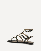 Rockstud leather Sandals - BLACK | Base Blu