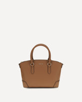 Leather Handbag - BROWN | Base Blu