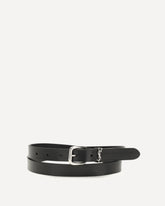 Cintura Cassandre con fibbia argento - NERO | Base Blu