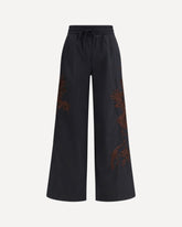 Embroidered Pants - BLACK | Base Blu