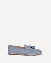 Leather tassel Loafers - LIGHT BLUE | Base Blu