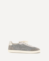 Cotton knit and leather Sneakers - GREY | Base Blu