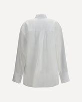 Oversized ramie Shirt - WHITE | Base Blu