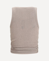 Crepe knotted tank Top - BEIGE | Base Blu