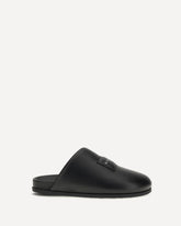 Leather Puffy Mules - BLACK | Base Blu