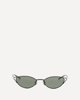 Slim cat-eye Sunglasses with T-Bar - BLACK | Base Blu