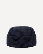 Raffia Beanie Hat - BLUE | Base Blu