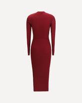 Ribbed midi Dress - BORDEAUX | Base Blu