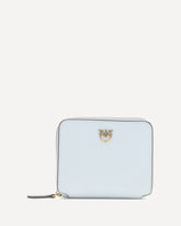 Leather zip-around Wallet - LIGHT BLUE | Base Blu