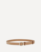 Salon slim leather Belt - BEIGE | Base Blu