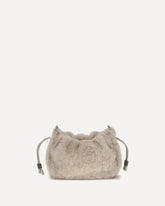 Mellow mini shearling Shoulder Bag - GREY | Base Blu