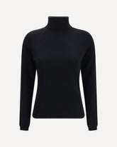 Cashmere turtleneck Sweater - BLACK | Base Blu