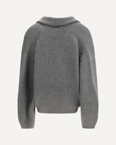 Shawl-lapel Cardigan - GREY | Base Blu