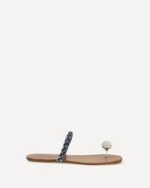 Sandali con dettaglio gioiello - MARRONE | Base Blu