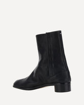 Leather Tabi Ankle Boots - BLACK | Base Blu