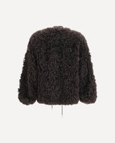 Giacca in pelliccia sintetica effetto teddy - GRIGIO | Base Blu