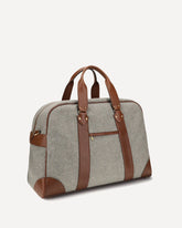 Wool and leather Travel Bag - BEIGE | Base Blu