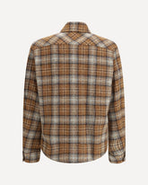 Giacca camicia in lana a quadri  - MARRONE | Base Blu