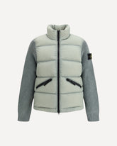 Piumino leggero 4100063 Seam Faded Light Nylon Tela and Knit - VERDE | Base Blu