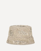 Embroidered sequin Bucket Hat - BEIGE | Base Blu