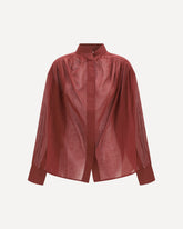 Rania oversized Shirt - BORDEAUX | Base Blu