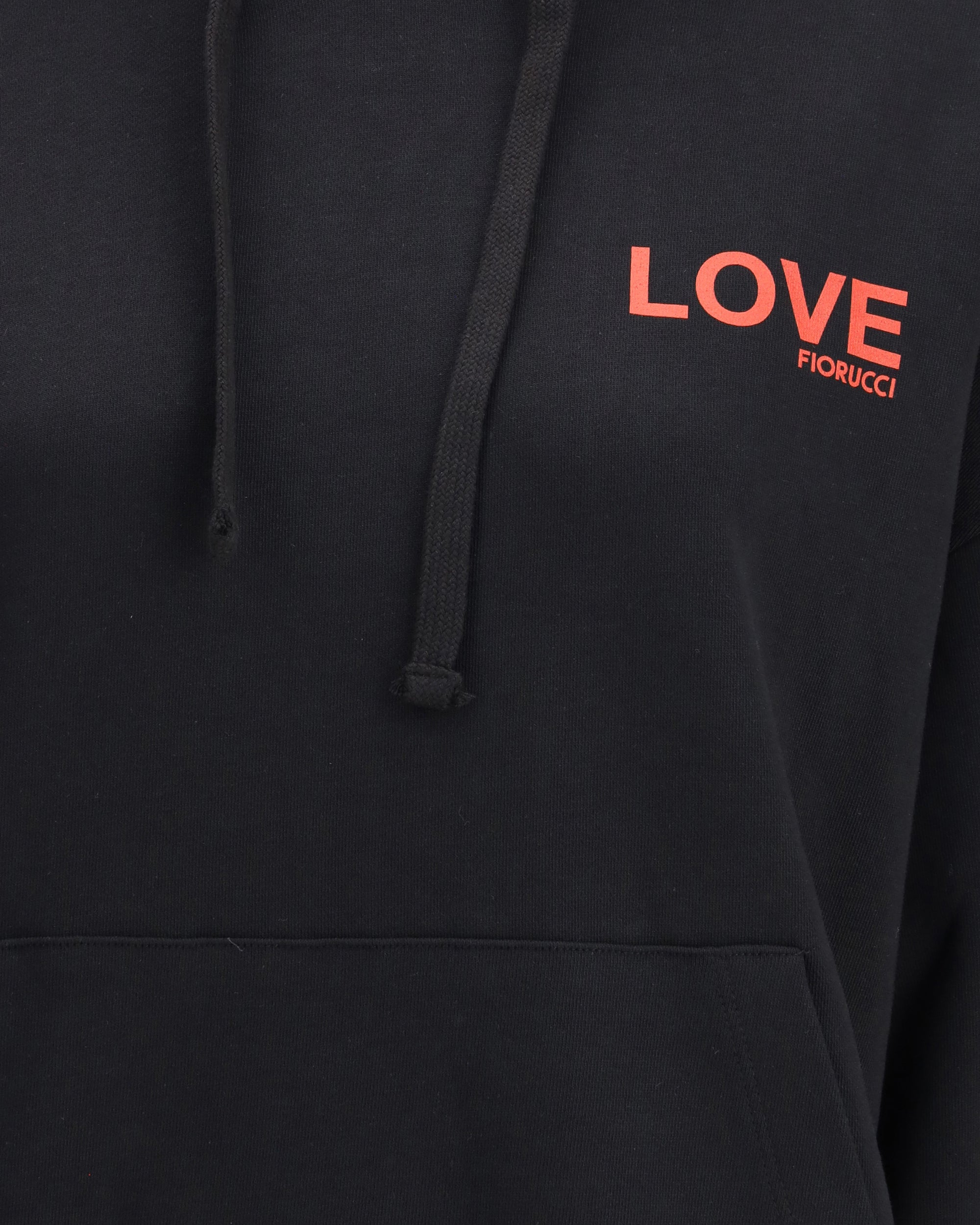 FIORUCCI Felpa con cappuccio Kissing Angels Love Relaxed NERO