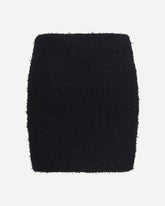 Tweed Mini Skirt with logo buttons - BLACK | Base Blu