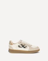 Sneakers Terrace in pelle e Check  - BEIGE | Base Blu