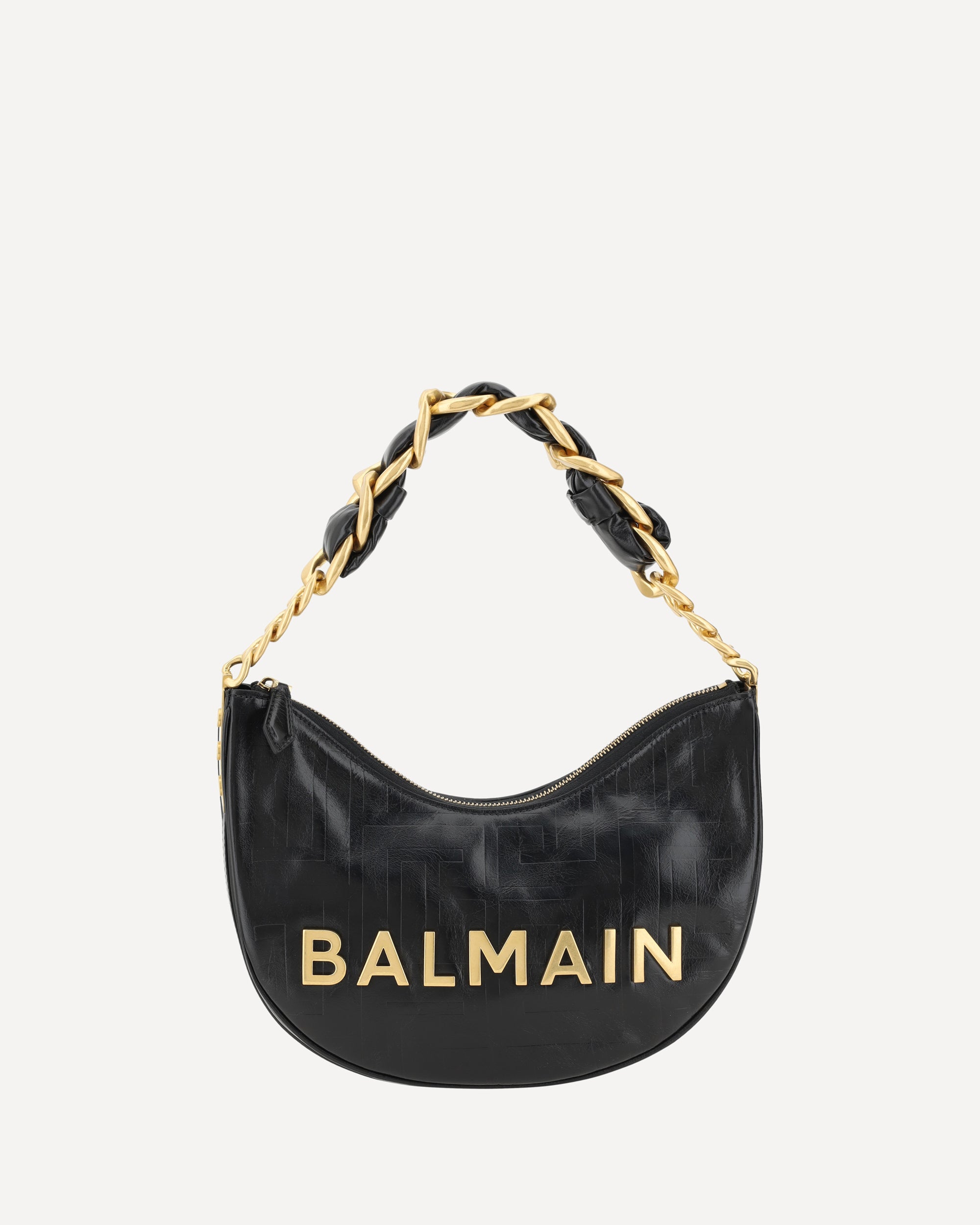 BALMAIN 1945 Soft Moon Shoulder Bag BLACK | Base Blu