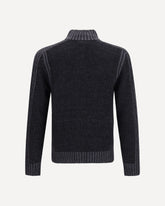 Maglione con zip intera Seasonal Watch - GRIGIO | Base Blu