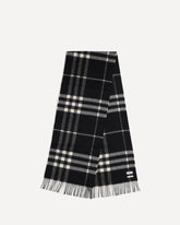 Sciarpa in cashmere ricamato  - NERO | Base Blu
