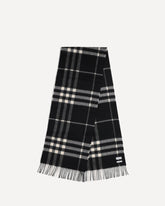 Embroidered cashmere Scarf - BLACK | Base Blu