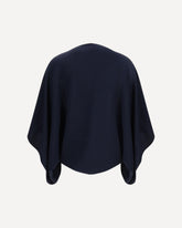 Draped mid-length Sweatshirt - BLUE | Base Blu