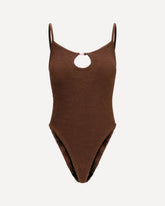Toni Swimsuit with gold hoop - BROWN | Base Blu