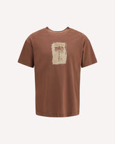 Palm Tree cotton T-shirt - BROWN | Base Blu