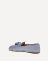Leather tassel Loafers - LIGHT BLUE | Base Blu