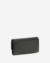 Bettina leather Wallet with chain - BLACK | Base Blu