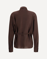 Embellished collar Shirt - BROWN | Base Blu