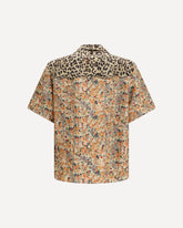 Short-sleeve floral and leopard print Shirt - MULTICOLOUR | Base Blu