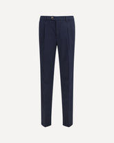 Cotton blend chino Pants - BLACK | Base Blu