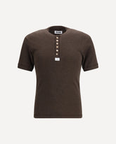 Nudo Small Serafino T-shirt - BROWN | Base Blu