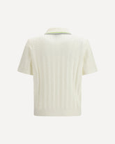 Maglia Polo Tennis in bouclé  - CREMA  | Base Blu