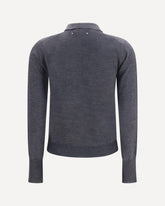 Long sleeve merino wool Polo - GREY | Base Blu